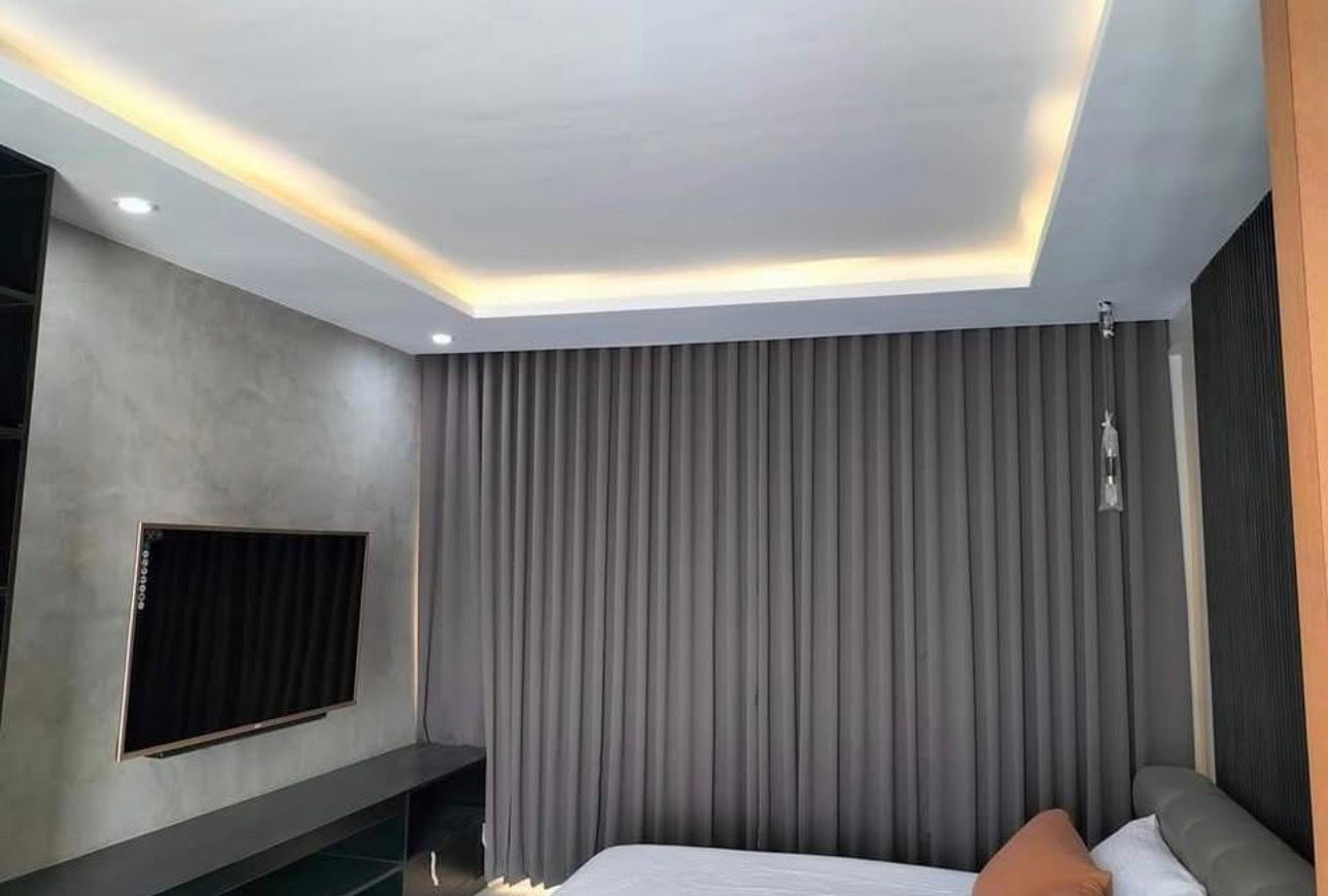 Sheer curtains in a villa
