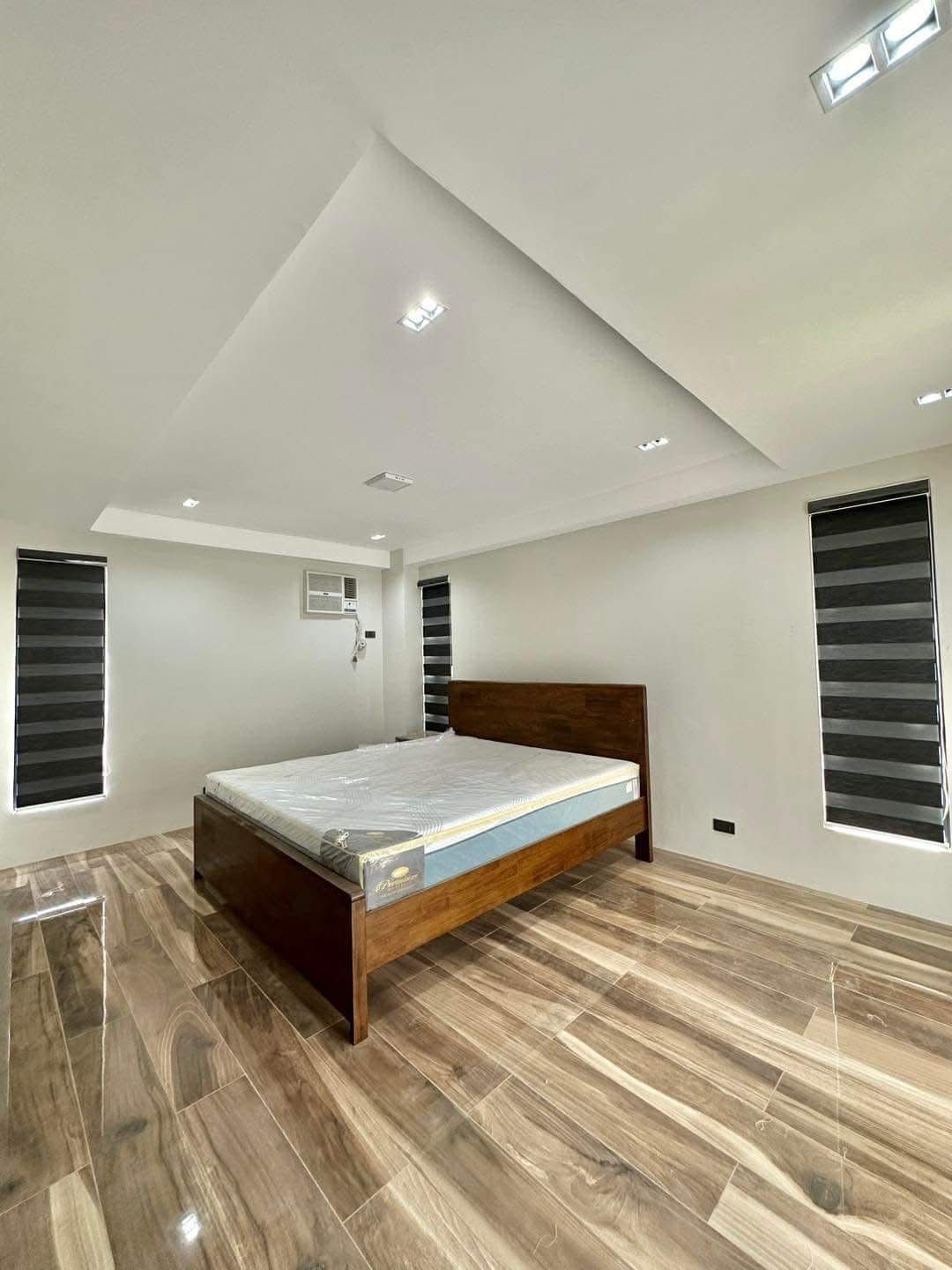 Blackout curtains in a modern bedroom